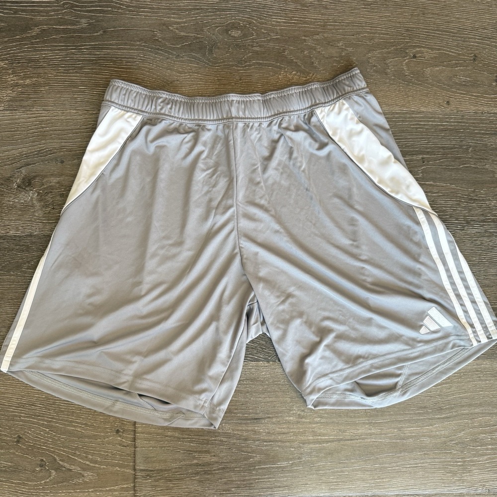 Adidas Tiro 24 Shorts Mens XL Gray White Soccer Football Athletic Training Gym